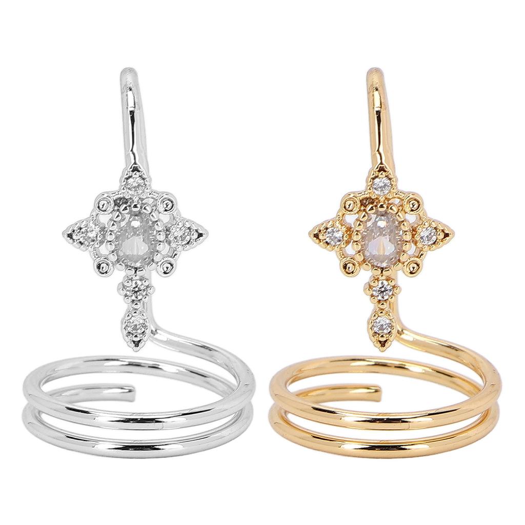 Women Finger Nail  Electroplated Copper Fashionable Fingernail Rings Nail Art Accessory