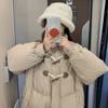 WTEMPO Средней длины однотонные свободные утепленные пуховые пальто женские большого размера на молнии с хлопковой подкладкой карманы уличные теплые пальто