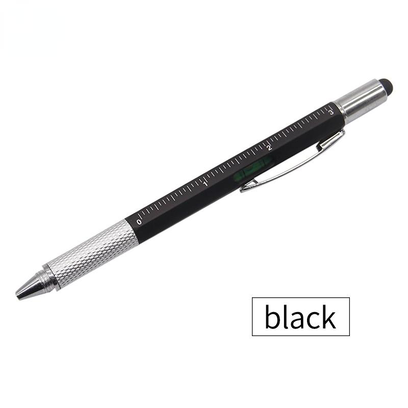 Многофункциональная шариковая ручка 7 в 1 с современным ручным инструментом, измерительная техническая линейка, отвертка, сенсорный экран, стилус, спиртовой уровень