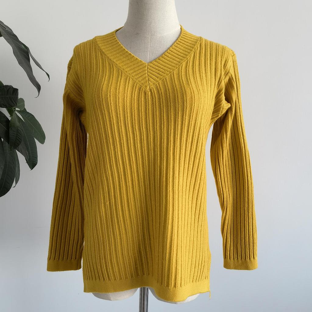 Женский базовый свитер с v-образным вырезом, теплые толстые свободные пуловеры, однотонный джемпер, повседневный топ, осень-зима