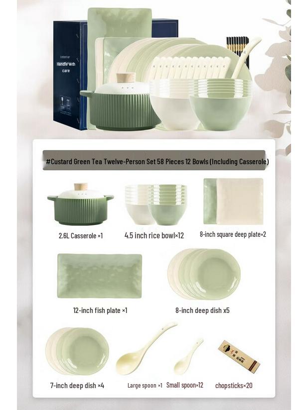 Cream Style Ceramic Dinnerware Gift Set