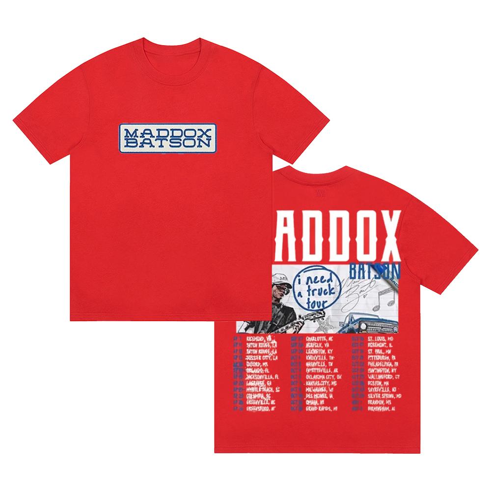 Maddox Batson TShirt Fashion 2025 I Need A Truck Tour 2025 Tshirt Unisex Crewneck Short Sleeve Cotton Tshirt Women Men Tees