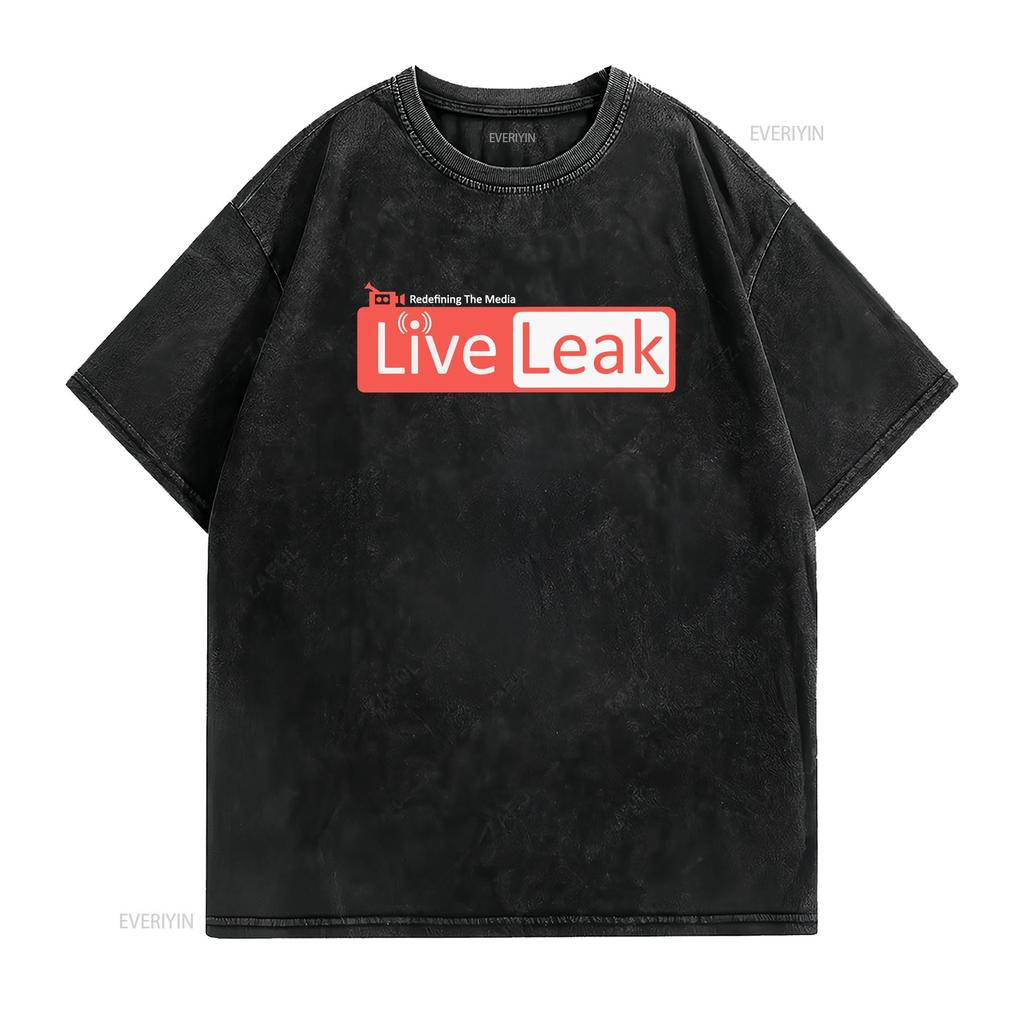 Live Leak Logo T shirt Various Sizes Rotten dot com Early internet Liveleak vintage Washed streetwear Soft Versatile Casual