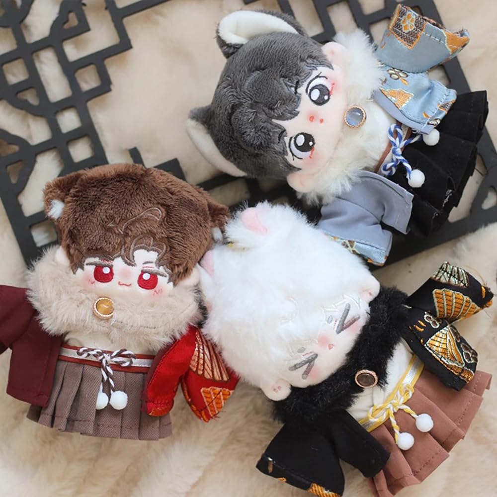 Nianniyhouse 10см 20см Мягкая одежда Кимоно Комплект цветных блоков Юката Хлопок Кукольный наряд Наряд-наряд (Синий-10см)