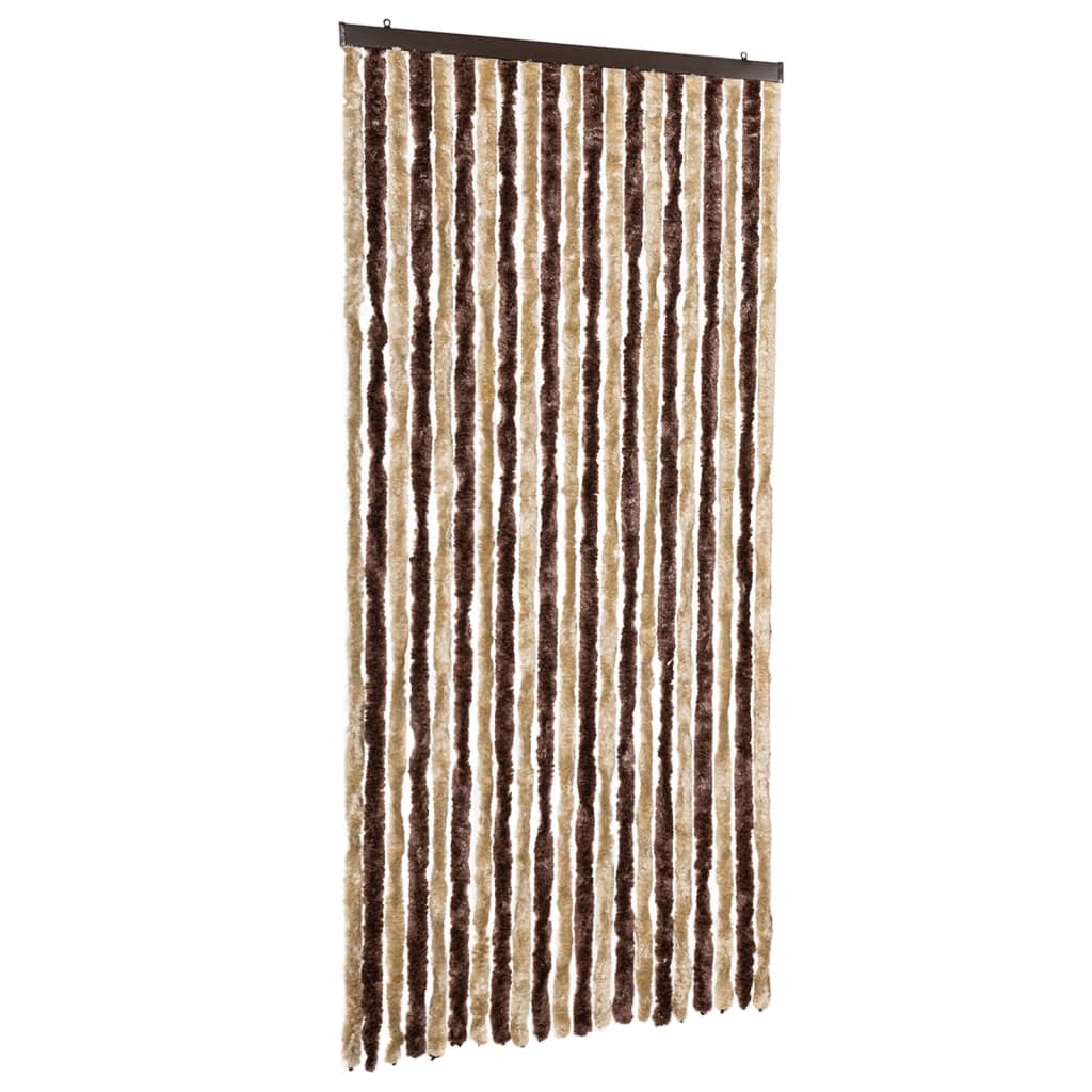 Insect Protection Curtain Beige and Light Brown 90 x 200 cm Chenille