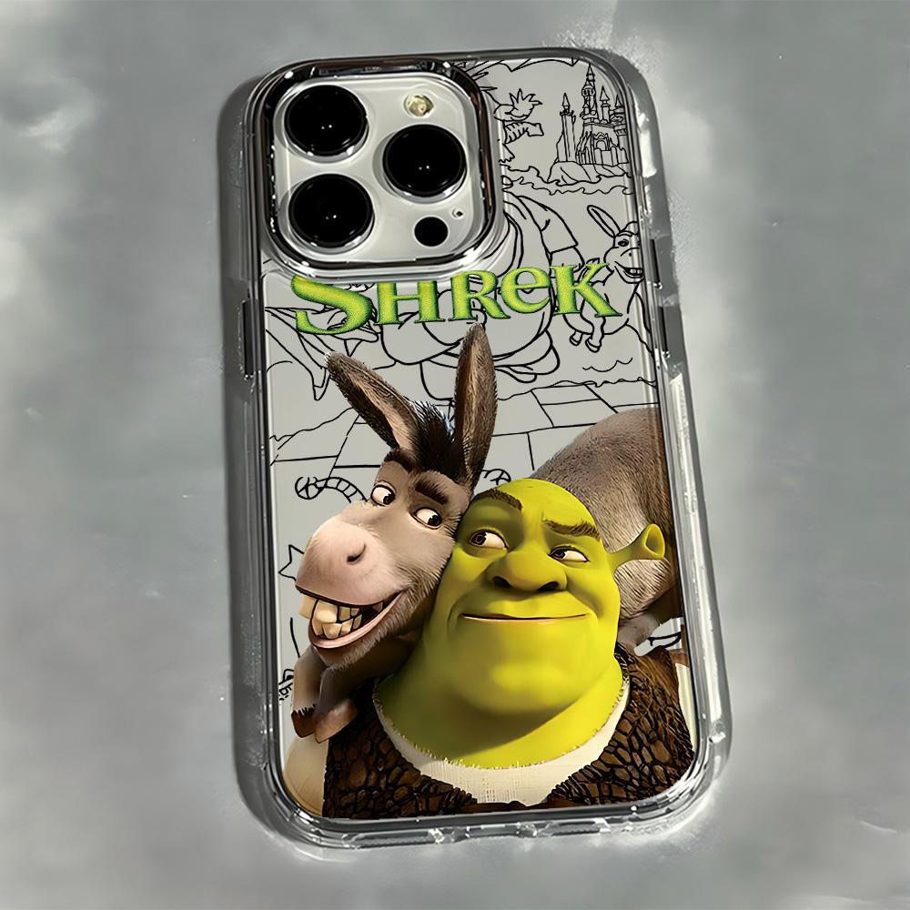 Мультяшный Забавный Чехол для Телефона Шрек для Samsung Galaxy S25 S24 S23 S22 S21 S20 Note20 FE Ultra Edge Plus 4G 5G Прозрачный