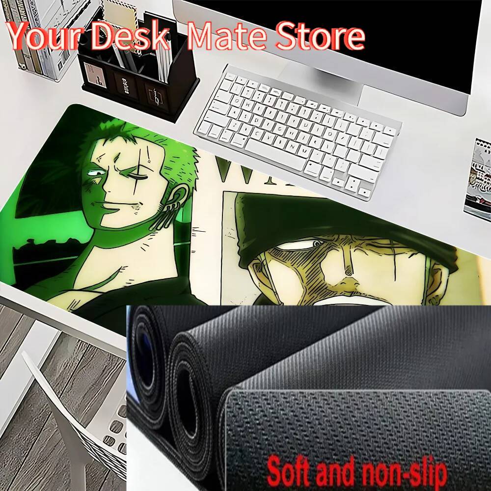 R-Roronoa Z-Zoro One Piece Mousepad Mause Pad Mouses Rug Office Accessories Desk Mat Mousepad Keyboard Gaming Pc Mats