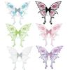 Sparkling Organza Butterfly Wings Floral Embroidered Cosplay Wings Fairy Wings  Halloween Party