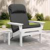 Sun Lounger Cushion 100percent  Polyester Anthracite 55 x 124 x 5 cm