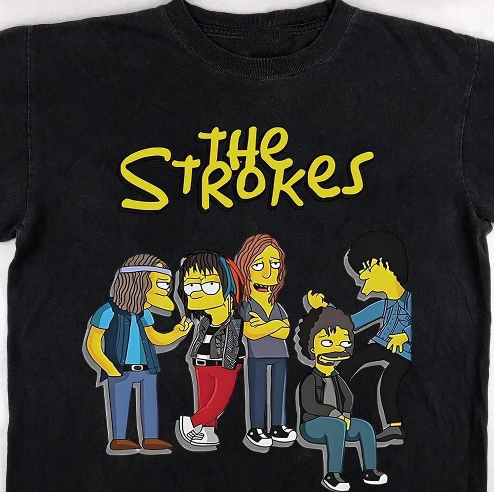 Коллекция Группа The Strokes Смешной Подарок Для Фаната Черный S-2345XL Мужская Футболка MI430 Унисекс Футболка