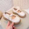 Spring new collection of children's shoes: fashionable bow-knot princess flats for girls, available in medium and large sizes, with pearl