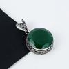 Серебряный кулон с изумрудным камнем из стерлингового серебра 925 пробы — дизайн ручной работы, повседневные украшения, уникальные подарки на День отца с изумрудным камнем