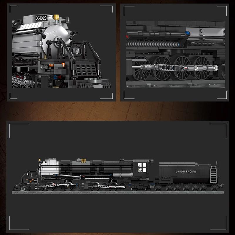 Технический Паровоз The Union Pacific Big Boy Модель Строительные Блоки Городской Железнодорожный Поезд Кирпичи Игрушки Подарки для Детей Мальчик