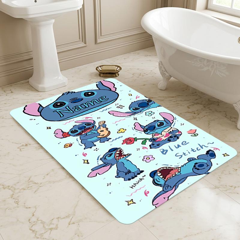 Personalized Name Rainbow Stitch Living Room Non-Slip Area Rug Soft Carpet for Bedroom Kids Playroom Sofa Office Home Decor Doormat