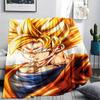 Фланелевое одеяло с принтом персонажей Dragon Ball, Высококачественное, Удобное для всех сезонов, Декор для дома, Тепло и уют, Идеально для рождественских подарков