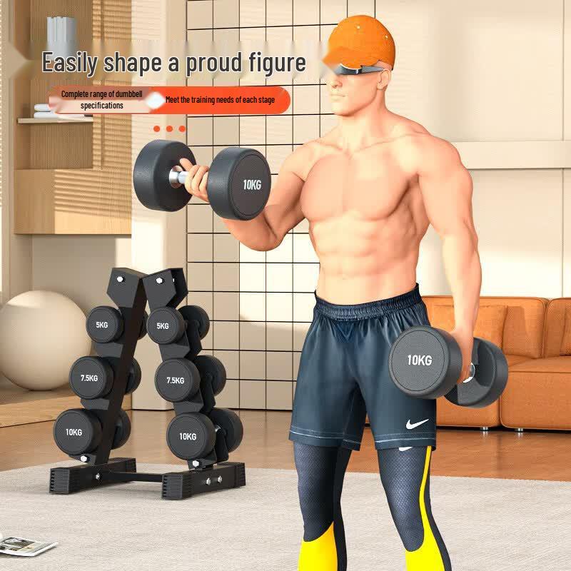 Commercial Double-Layer Dumbbell Rack