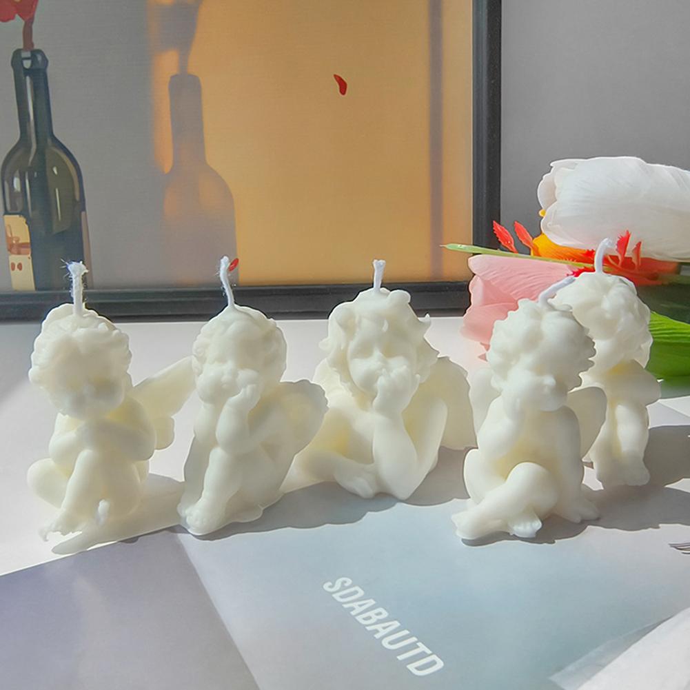 Премиальная силиконовая форма «Ангел» для свечей для DIY-поделок и украшения дома