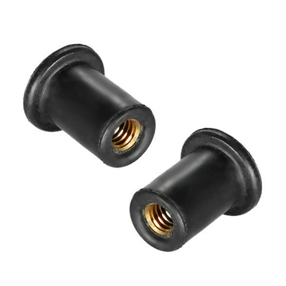 10 шт., метрические резиновые гайки для мотоцикла M4 M5, обтекатель ветрового стекла, анодированный алюминий, винты для мотоцикла, болты, аксессуары