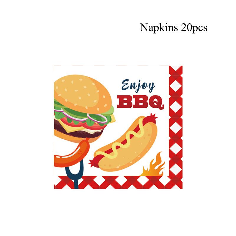 Тематическая вечеринка на барбекю Одноразовая посуда Бумажные тарелки Стаканы Набор воздушных шаров Украшения на день рождения Пиво Омар Принадлежности для барбекю на открытом воздухе