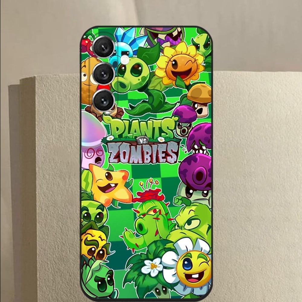 Plants vs Game Z-Zombies Чехол для телефона Samsung Galaxy A13, A21s, A22, A31, A32, A52, A53, A71, A80, A91 Мягкий Черный Чехол