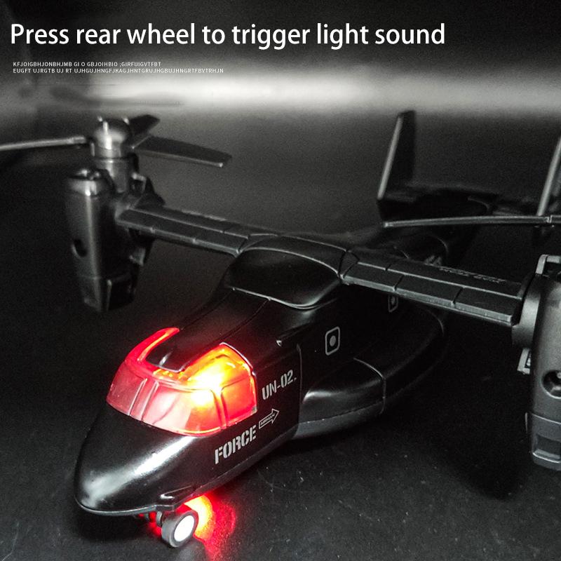 Модель самолета Boeing Bell V-22 Osprey в масштабе 1/400, игрушечный транспортный самолет с откатным механизмом со звуком и светом для детей, коллекция подарков для мальчиков и девочек