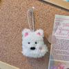 Kawaii West Highland Terrier Puppy Keychain Cute Plush Soft Stuffed Doll Pendant Women Girls Birthday Gift