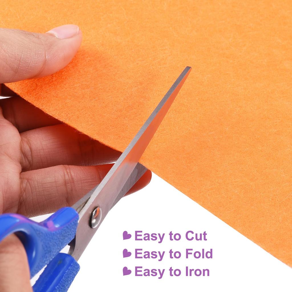 Мягкие фетровые листы uxcell, тканевые листы для рукоделия 45 см x 40 см, толщина 1 мм, мягкие фетровые цветные листы для самостоятельного шитья, проектов по рукоделию, лоскутного оформления вечеринок