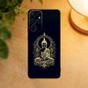 Чехол для телефона с узором «Искусство Будды» для Samsung S25, 24, 21, 22, 23, 30, Ultra, 20, Plus, Fe, Lite, Note, Мягкий черный чехол
