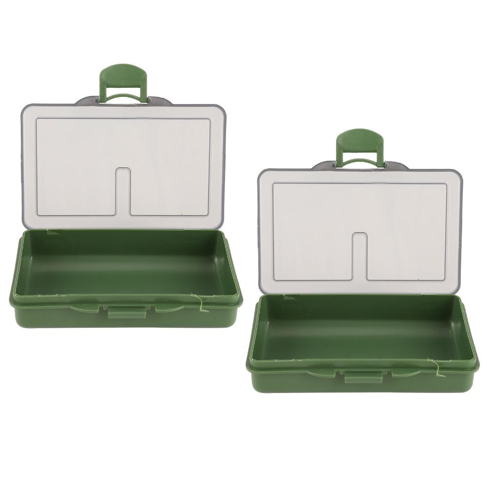 2PCS Multiple Grids Bait Storage Case PP Fishing Tackle Box Hook Bait Gadget Flying Fishing