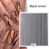 12 Pcs French Gradient Nail Stickers Waterproof Thin And Durable Solid Manicure Decals For Women And Girls