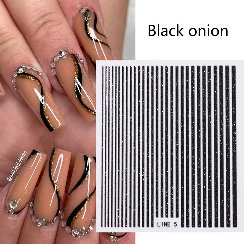 12 Pcs French Gradient Nail Stickers Waterproof Thin And Durable Solid Manicure Decals For Women And Girls