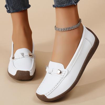 Женская обувь больших размеров 2025 новая обувь-бобы на мягкой подошве женская повседневная обувь на плоской подошве с накладками для стоп