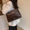 Han's New Large-capacity Solid Color Simple Casual Versatile Hand-held Tote Bag Retro Shoulder Armpit Bag
