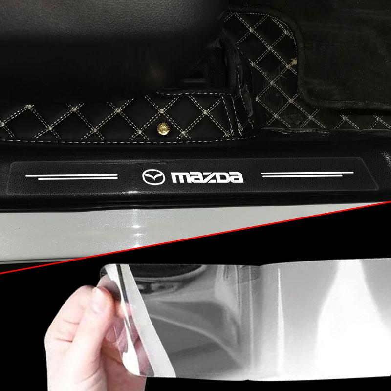 4 шт. Защита порогов автомобиля Прозрачный декоративный значок 3D наклейка для Mazda 3 7 8 Atenza Axela 5 6 323 500 RX7 RX8 CX9 CX30 CX7 CX6 CX5