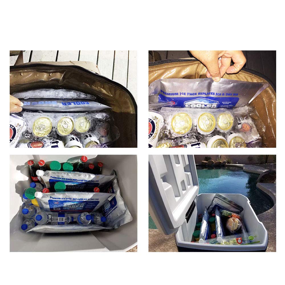 Cooler Shock Набор льда Средний Поддерживает температуру при упаковках, 4, Размер, Многоразовый, -7.8°C (7CSMSET)