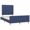 Bed Frame without Mattress Blue 120 x 190 cm Fabric