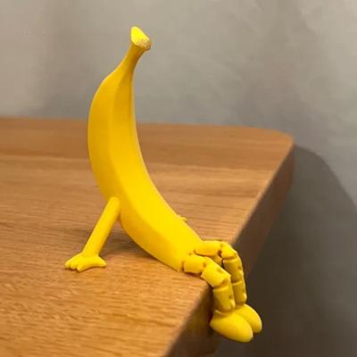 3D-печатная фигурка фрукта с подвижными ногами и суставами: банан, груша, огурец