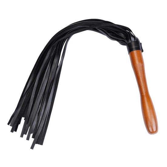 Хлыст-флоггер из искусственной кожи с ручкой из натурального дерева, хлыст для взрослых, хлыст для ролевых игр, аксессуар для косплея для пар