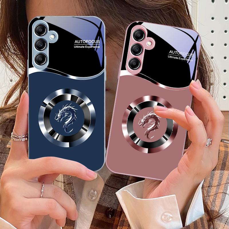 Круглый Новый Дракон Чехол из стекла для телефона Samsung A 73 72 71 A70 56 55 54 A53 52 A51 A50 42 A35 A34 33 32 31 26 25 24 23 22 30