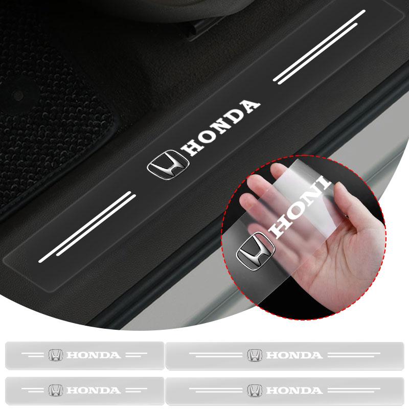 4 шт. Защита порогов автомобиля Прозрачный декоративный значок 3D наклейка для Honda Civic Varadero Xl1000 Xadv 750 Forza Shadow Vt600 Автоаксессуары