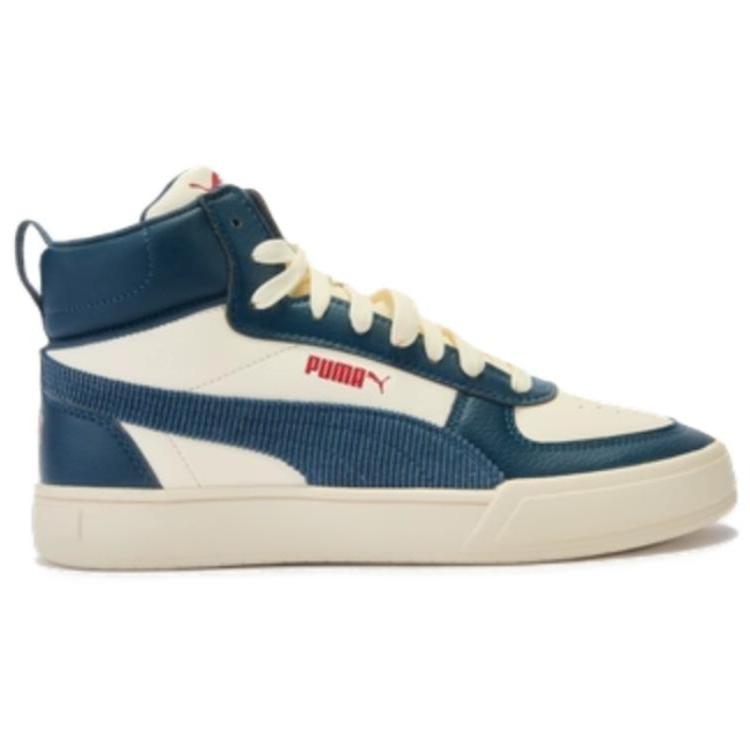 Puma Caven Retro Melange Color Block Mid-Top Sneakers Unisex Sneakers Off-White Blue 407869-01