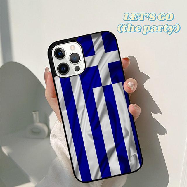 Осенняя Греция Греческий флаг Чехол для телефона Cover для iPhone 17 Air 16 16e 15 12 11 13 14 Pro Max Apple Plus Coque