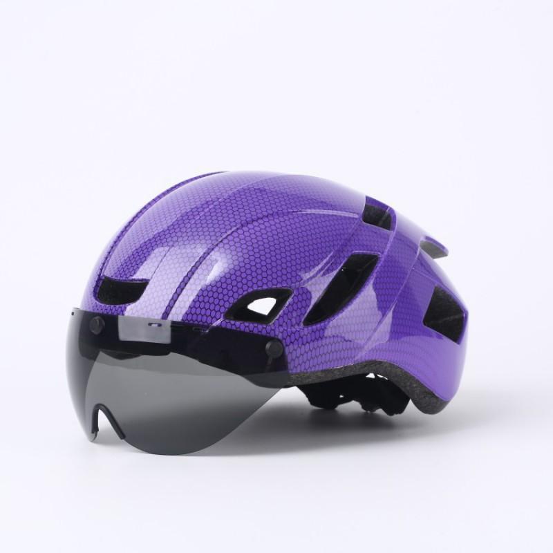 Mountain Bike Helmet With Integrated UV-Protective Visor Road Trail Cycling