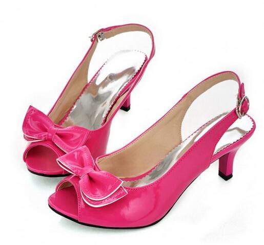 FOREADA Женские сандалии Летняя обувь Женские сандалии С открытым носком Туфли на высоком каблуке Бант Женские сандалии на каблуке Желтый Большой размер 11 12 45 46