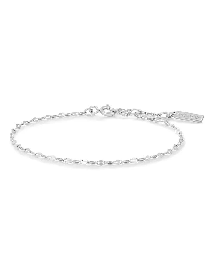 Серебряный текстурированный браслет-цепочка из стерлингового серебра B073-02H