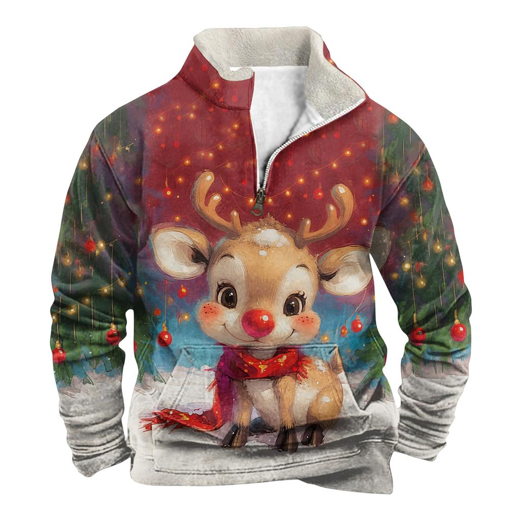 Spring And Men's Standing Collar Sweatshirt Is Outdoor Casual Sweaters Tops