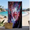 Пляжное полотенце с принтом AC Milan, быстросохнущее, мягкое, портативное, большое, прямоугольное, пляжное покрывало для путешествий, бассейна