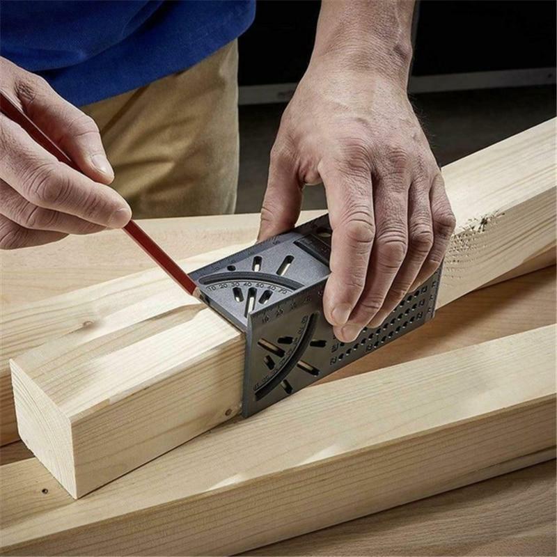 Деревянная рабочая линейка 3D Miter Angle Measuring Gauge Square Size Measure Tool