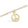 [I3695] - Gold Plated Anklet 'Peace' Gold - 8 Mm