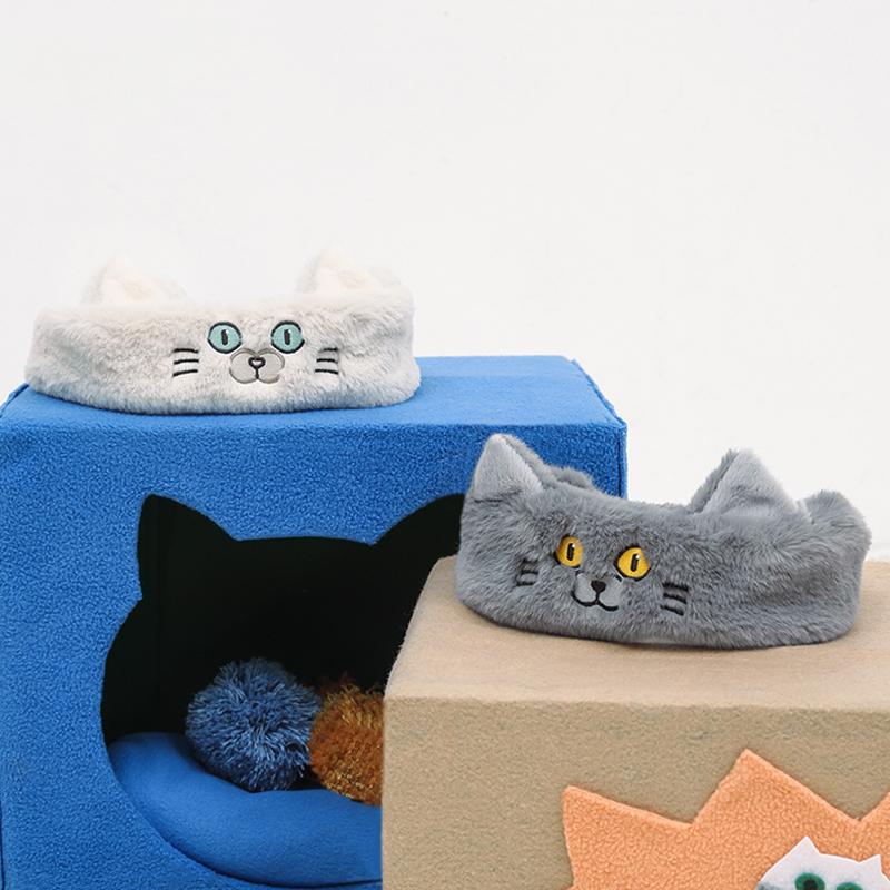 Обнимашки Кошка Женщины Девочки Пушистый Макияж Головная повязка Уход за кожей Kawaii Кошачьи Уши Эластичный Тюрбан Аксессуары для волос Головной убор Прическа Обруч для волос